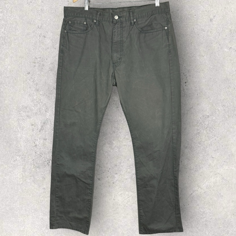 Levis 513 Grey Slim Straight Denim Jeans Zipper Fly Cotton Mens Size‎ 38 x 32